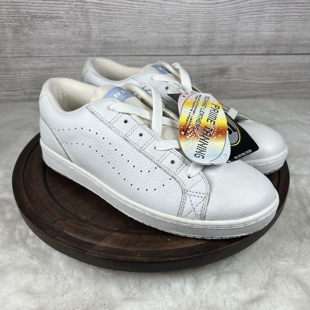 VANS VINTAGE Y2K RARE Casual Comfort Lace Sneakers White Leather Skater 9.5 NWT